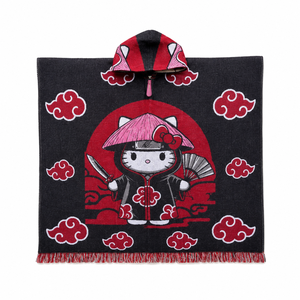 Hello Kitty x Itachi Hooded Poncho
