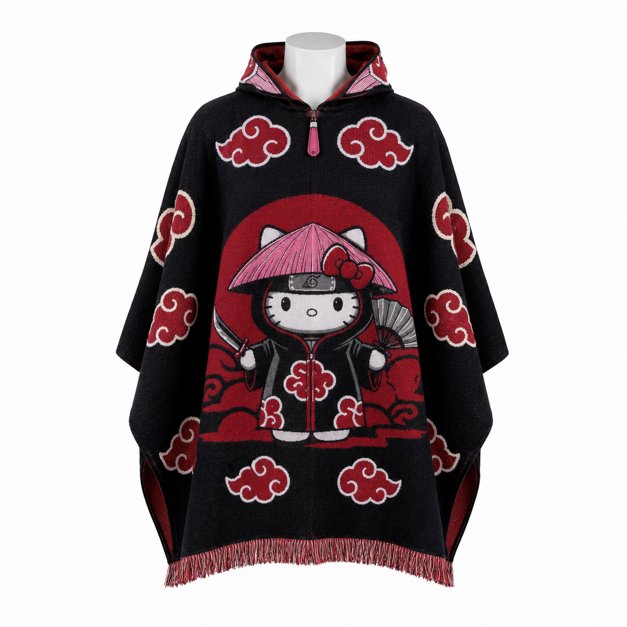 Hello Kitty x Itachi Hooded Poncho